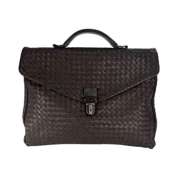 Bottega Veneta Intrecciato Leather Briefcase - Picture 1 of 7